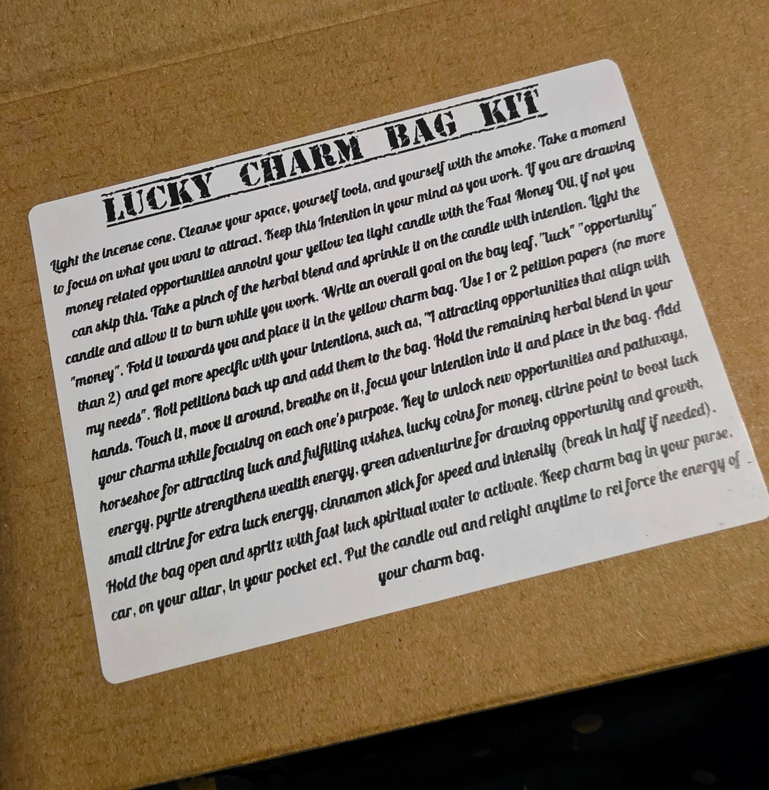 Lucky Charm Bag Kit
