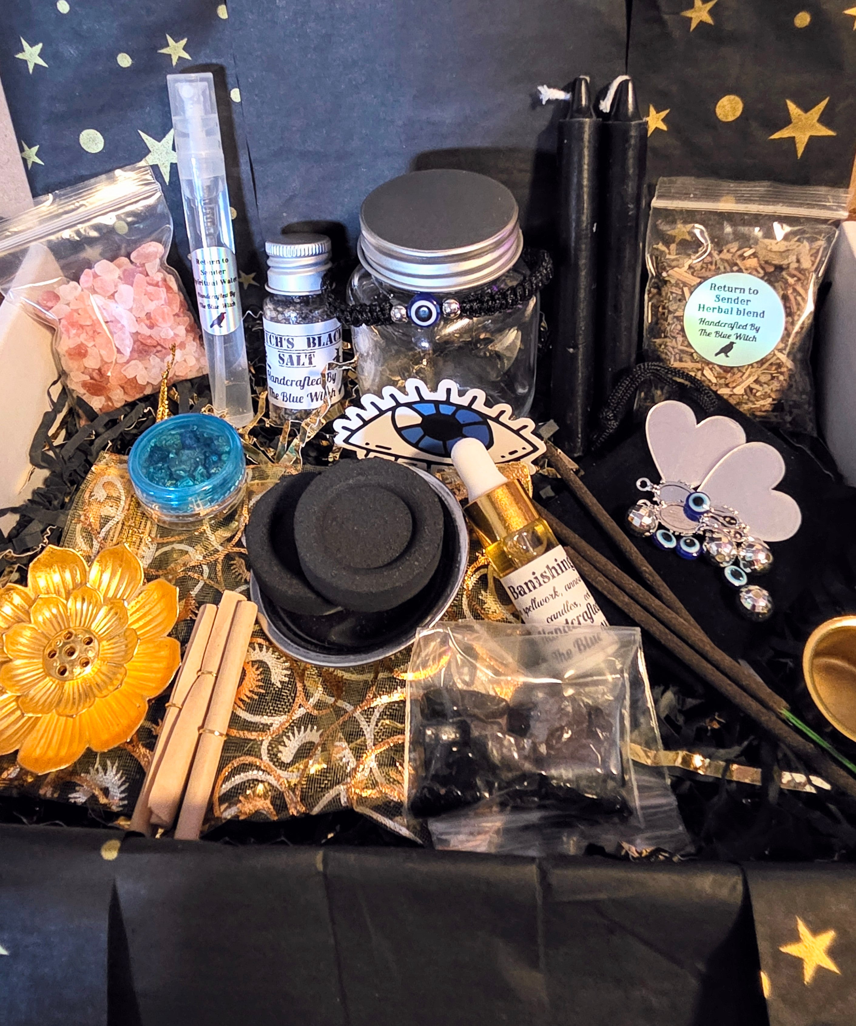 3 in 1 Return to Sender Box (shaker jar, candle spell, and aromatic magic)
