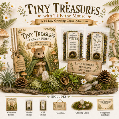 Tiny Treasures Adventure Kit | Gratitude Nature Discovery Activity for Kids | Woodland Companion Gift | Growing Grove Collection for Kids