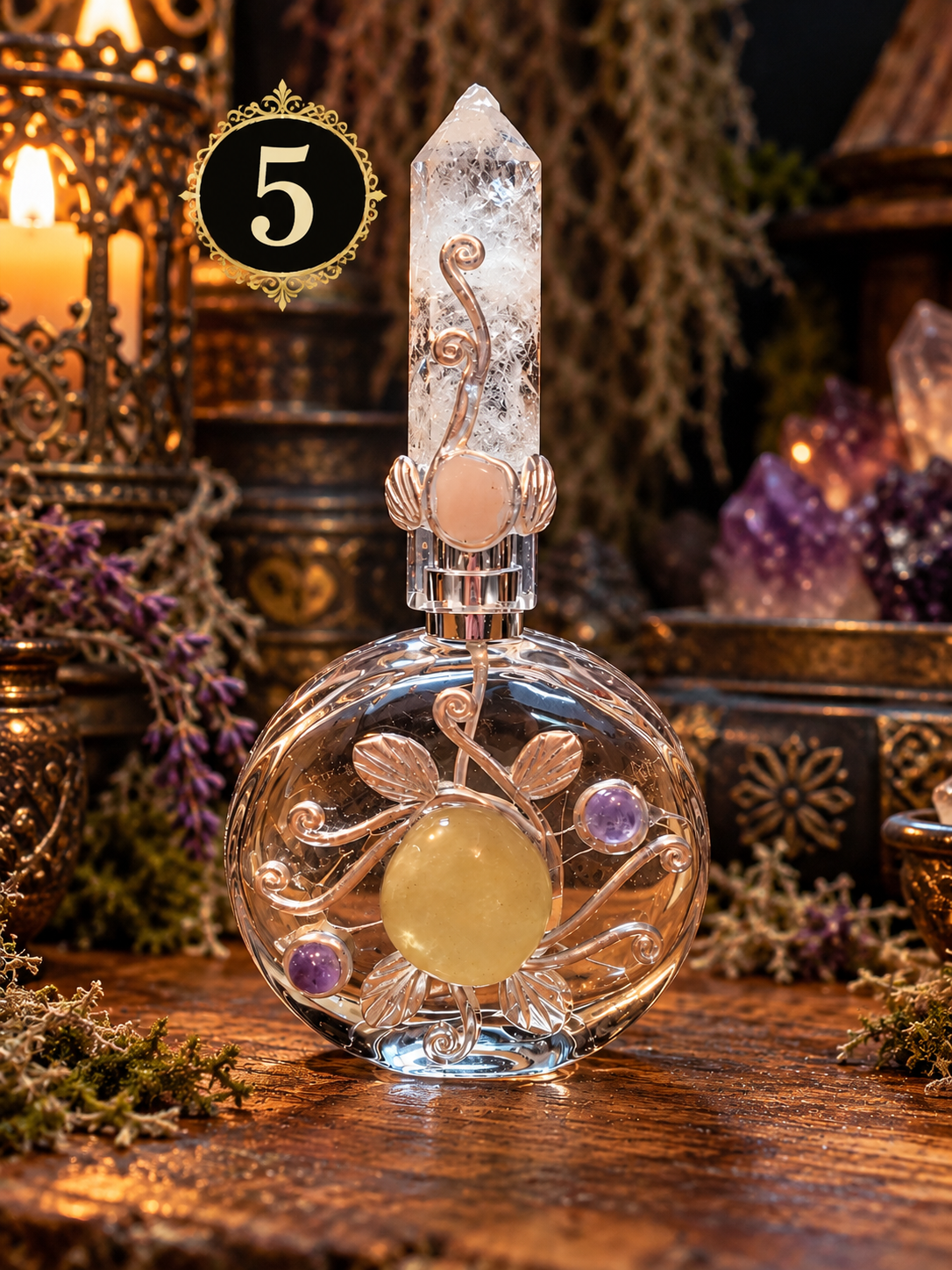 Enchanted Gemstone Perfume &amp; Ritual Spray Bottles – Refillable Crystal Bottles