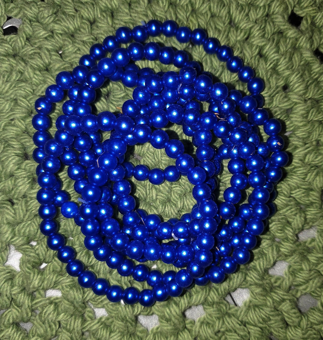 Cobalt Ward Bracelet | Hand-Strung Protection Charm