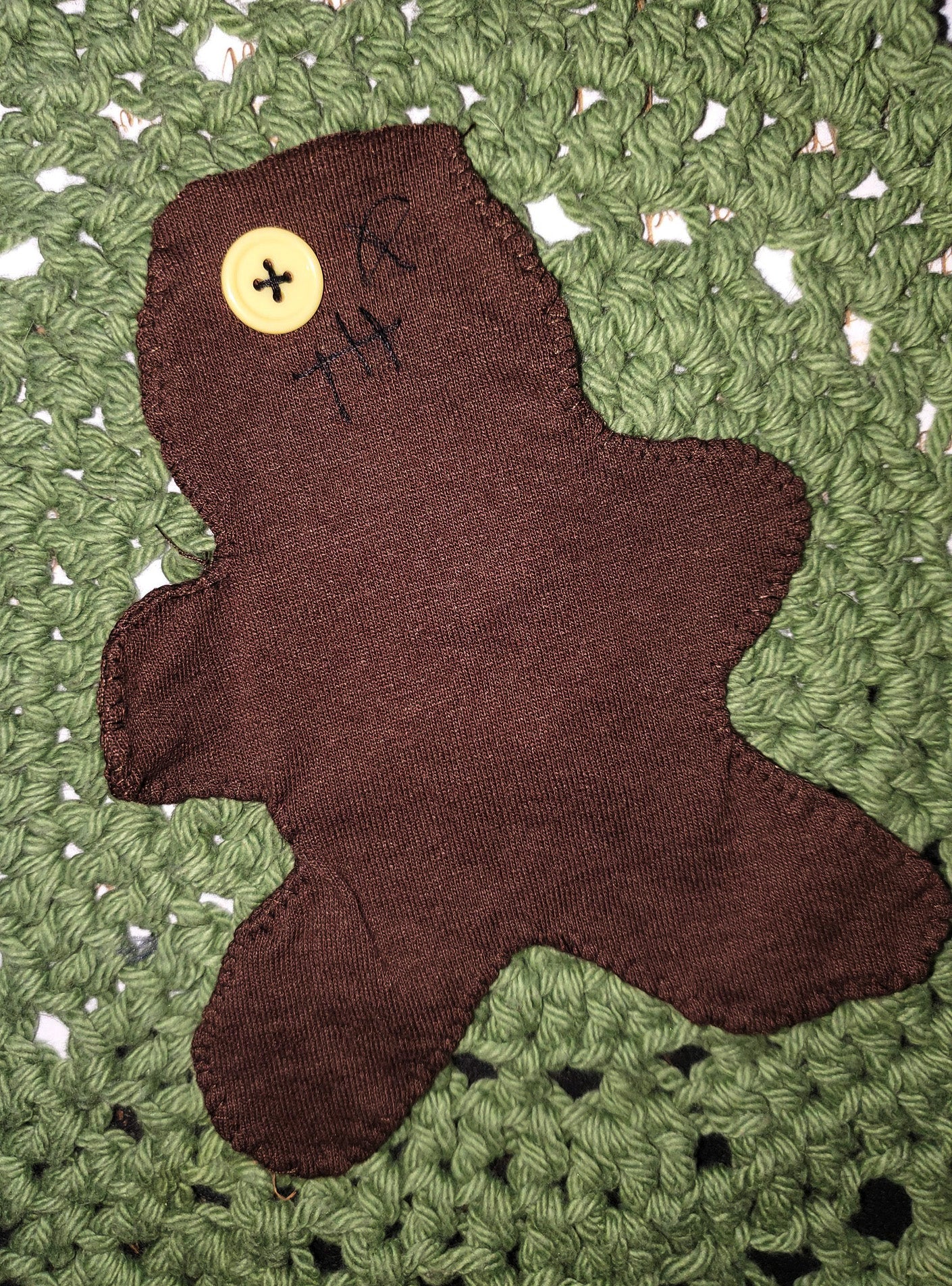 Handmade Poppet Doll (Brown) | Folk Magic Spell Poppet | Stuffable Ritual Doll