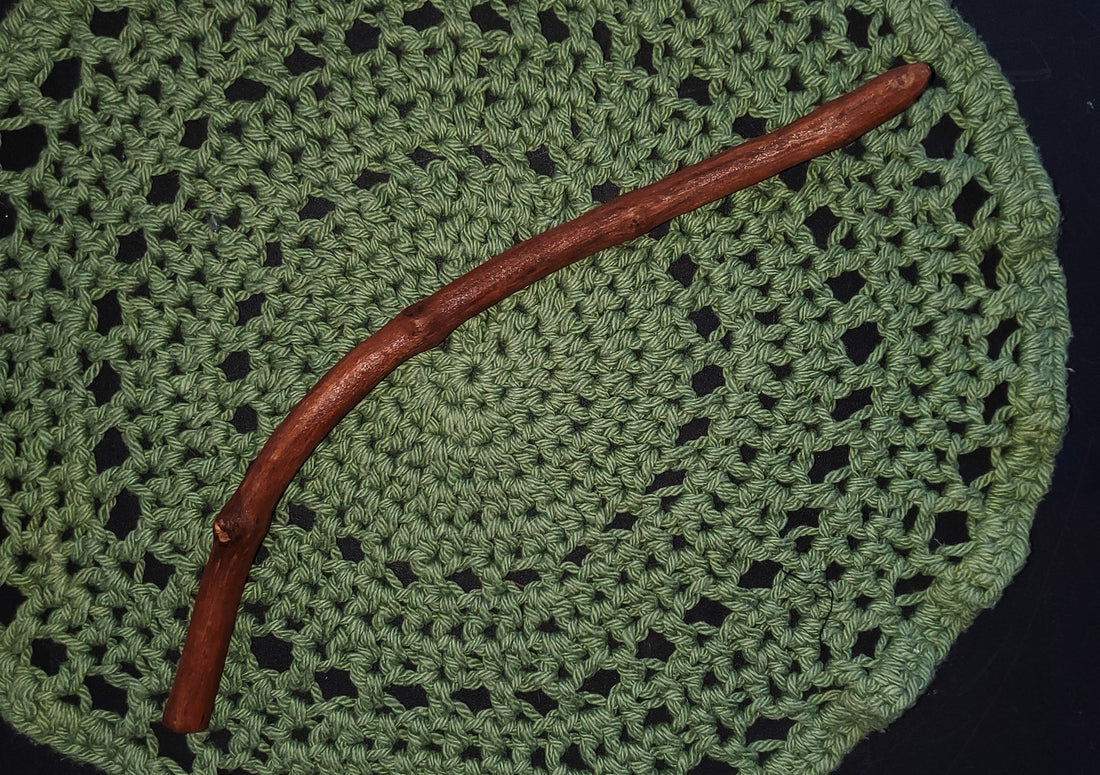Handcrafted Witch Wand 12” – Curved Wooden Ritual Wand for Spellwork, Energy Work &amp; Altar Magic