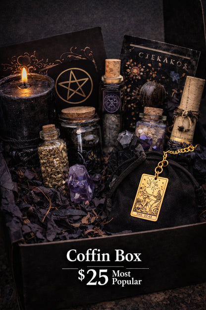 Goth Mystery Box – Intuitively Curated Witchcraft Bundle | Ritual Tools, Crystals, Dark Self Care
