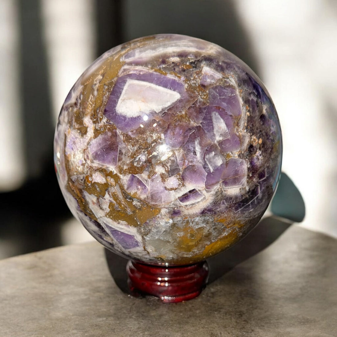 5" Yellow Dream Amethyst Sphere - 3.39kg