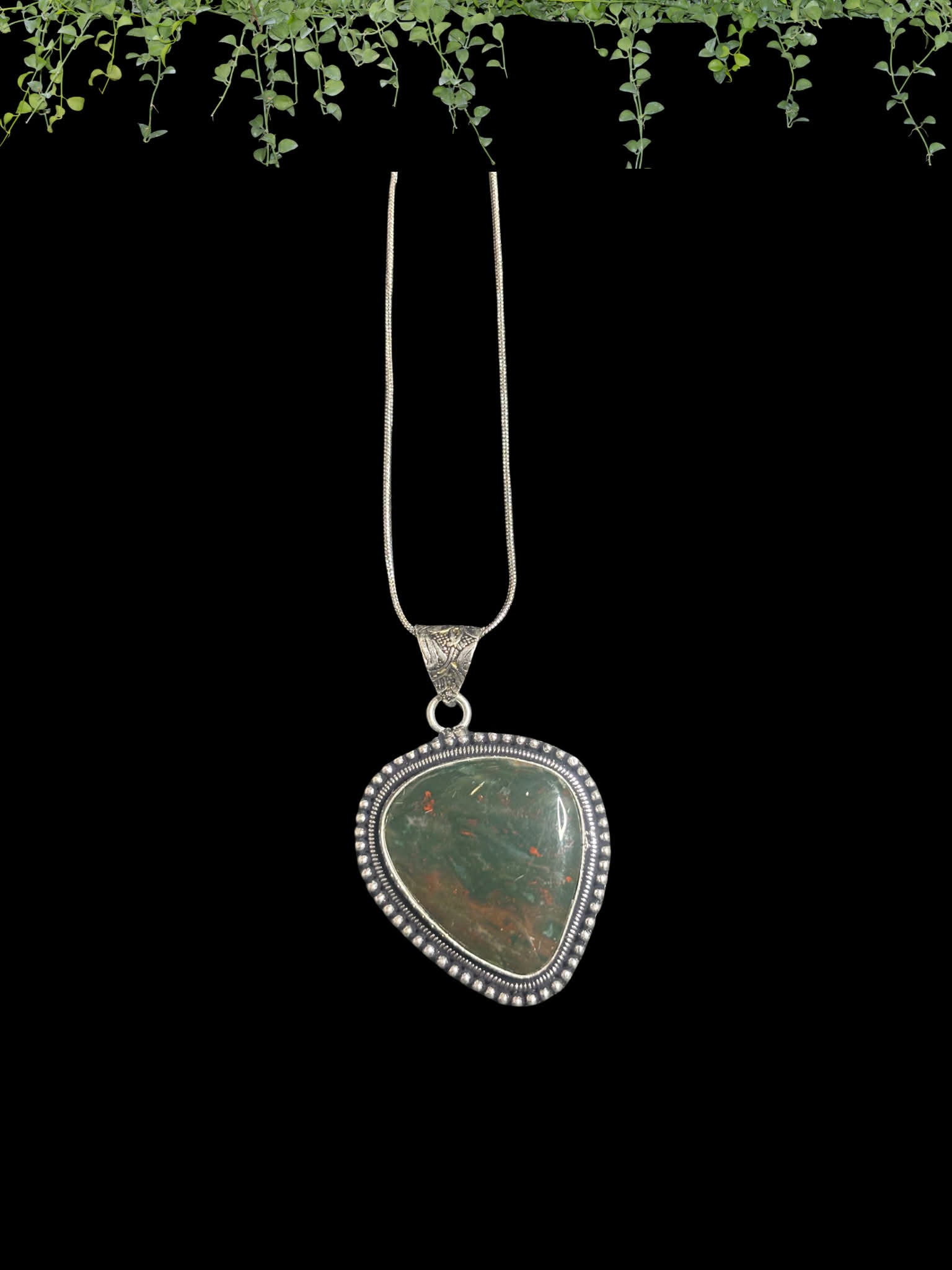 Bloodstone Crystal Necklace