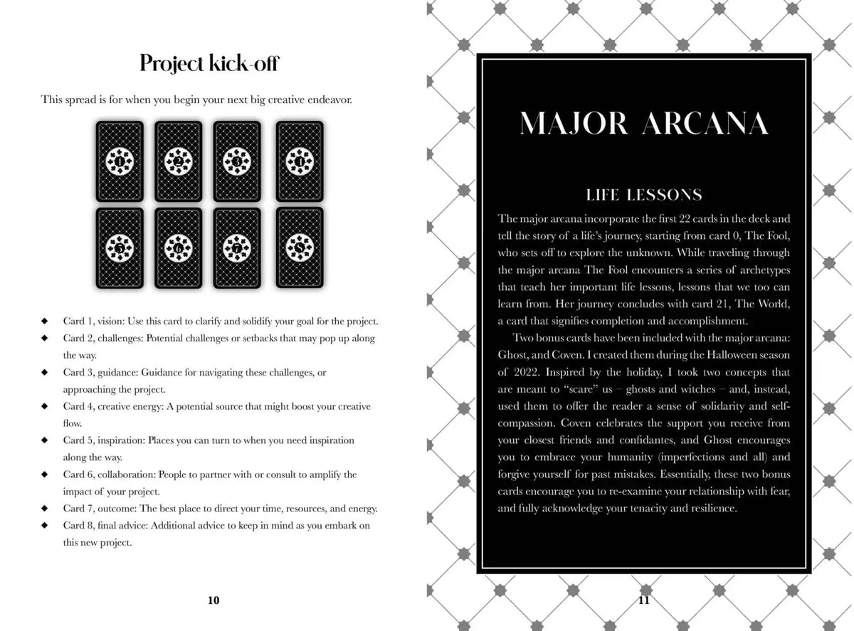 Black Violet Tarot card featuring dramatic dark botanical composition