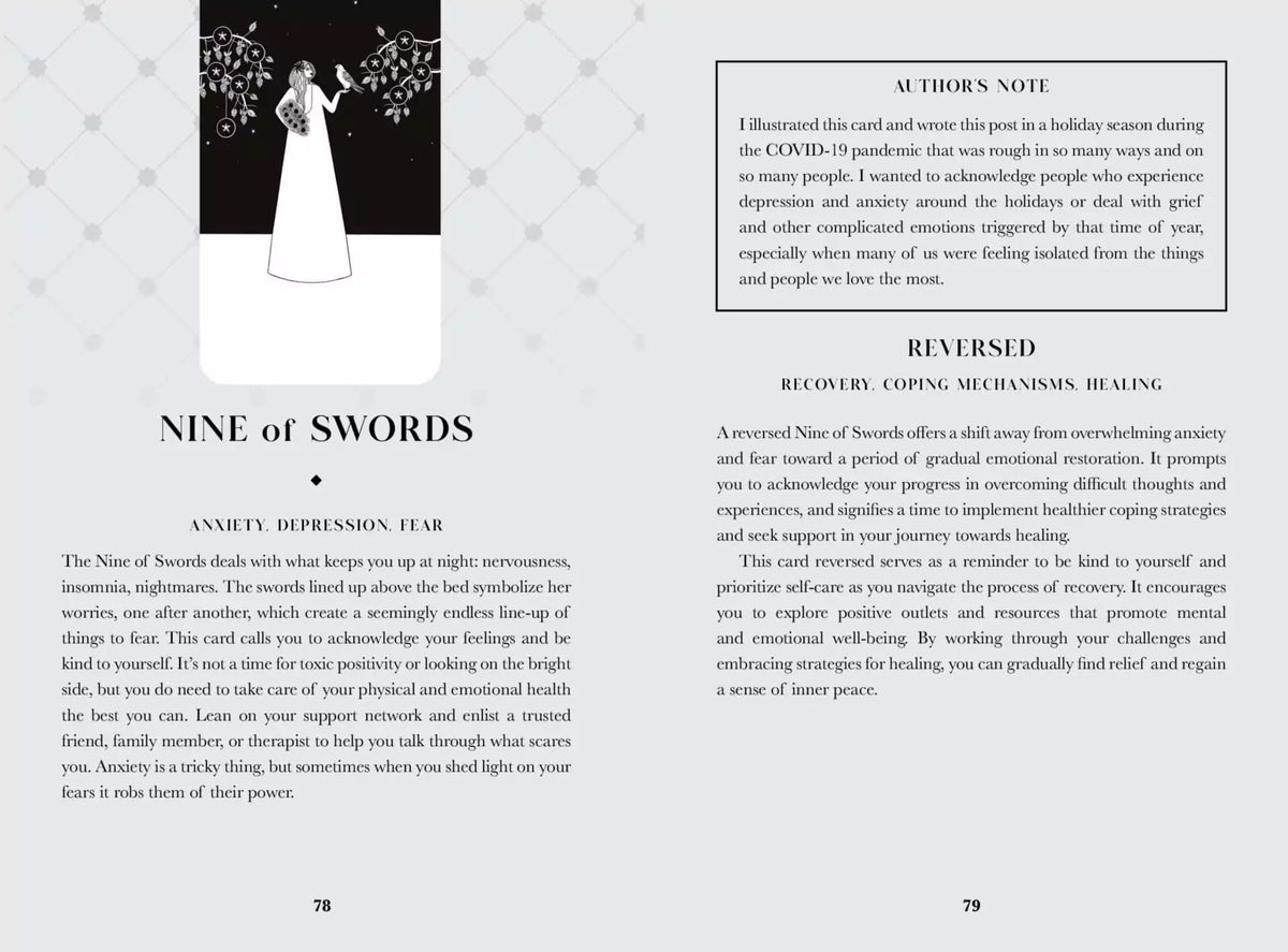 Black Violet Tarot card spread or deck overview showing Heidi Phelps artwork