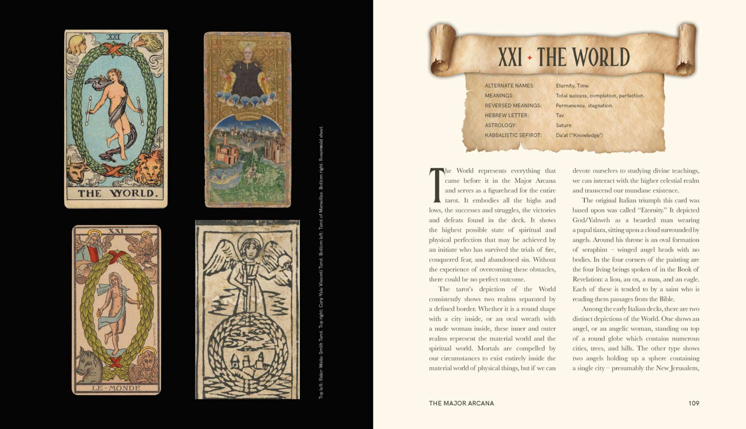 An Occult Guide to the Tarot back cover or spine showing Travis McHenry hardcover