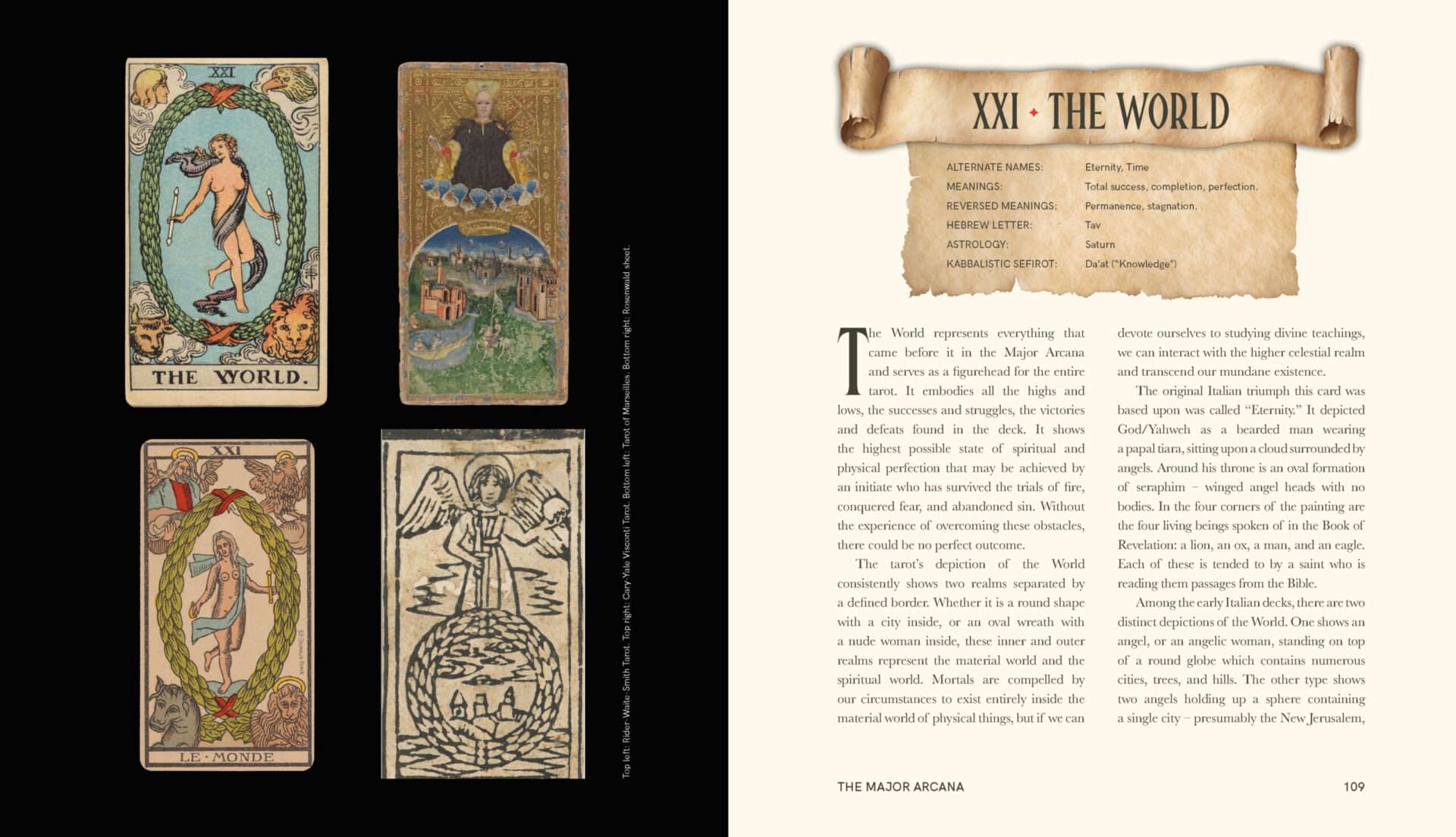 An Occult Guide to the Tarot back cover or spine showing Travis McHenry hardcover