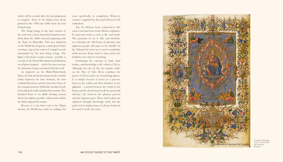 An Occult Guide to the Tarot book detail showing ceremonial magic and tarot connection
