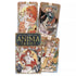 Anima Tarot box by Anna Oginski and Catherine Asterdis with fanned cards: the Fool with a tiger, the Empress in golden robes and a woman with a lion, all framed in gold