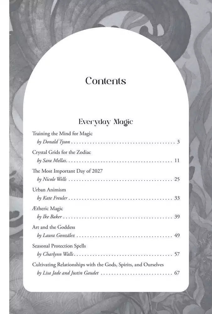 Table of contents from Llewellyn&