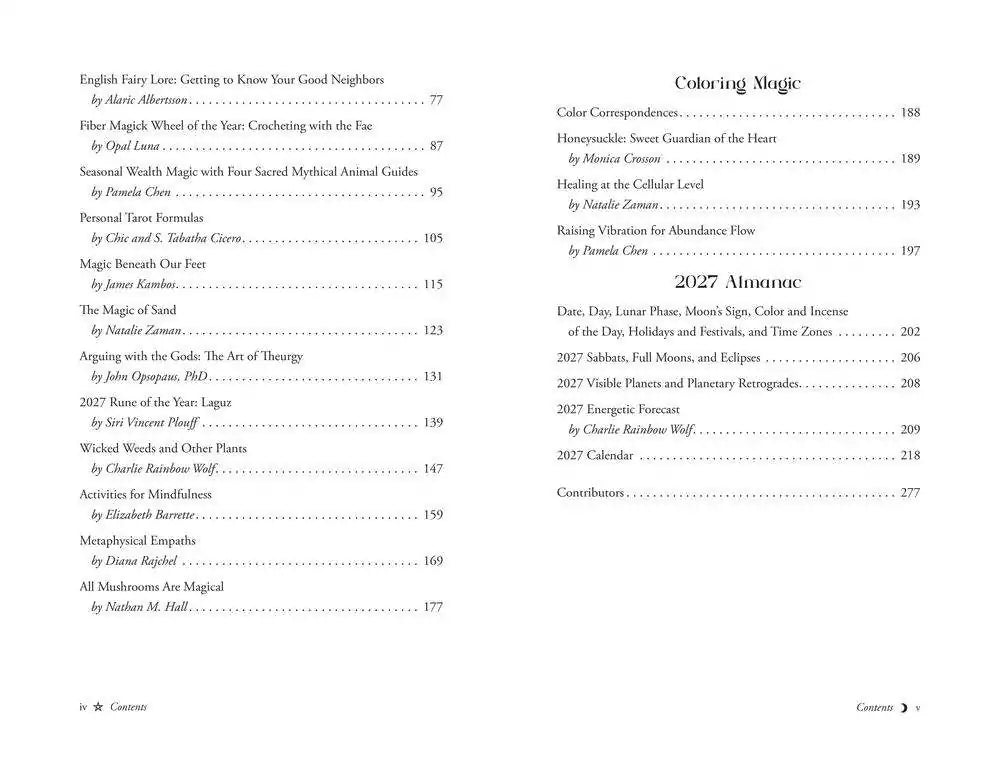 Table of contents continued from Llewellyn&