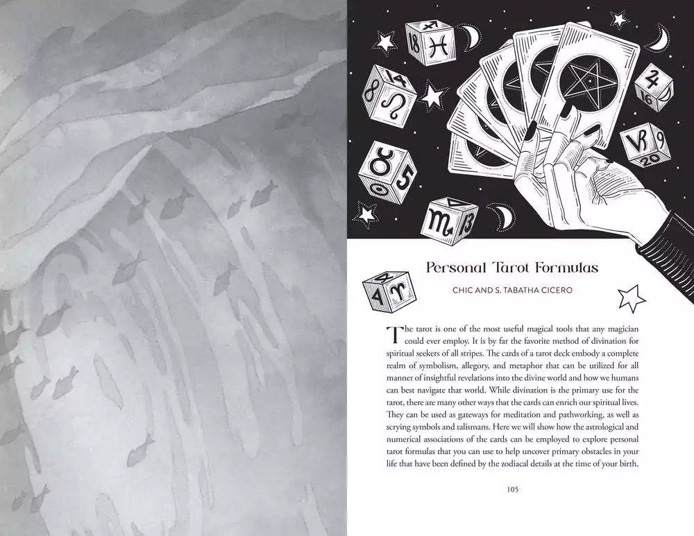 Opening spread of the Personal Tarot Formulas essay in Llewellyn&
