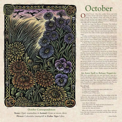 Sample October page from Llewellyn&