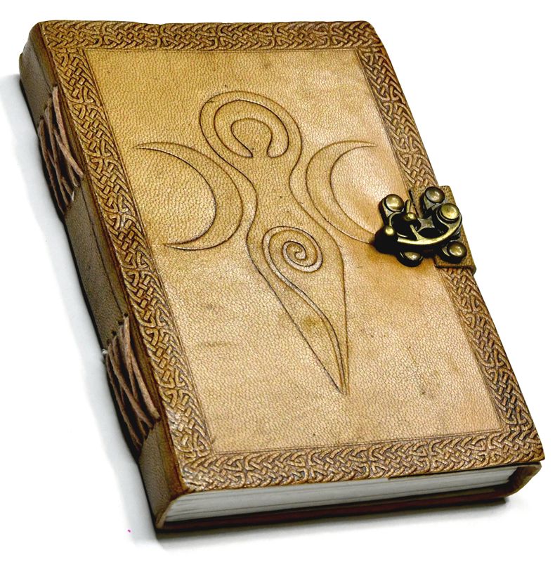 5" x 7" Goddess of Earth Embossed leather journal w/ latch