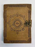 5 by 7 inch moon phase embossed leather journal with latch closure for lunar cycle tracking and ritual notes
