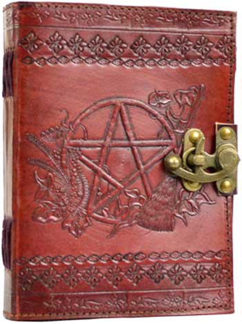 Pentagram leather blank journal w/ latch