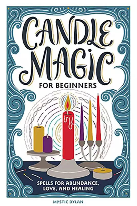 Candle Magic for Beginners book by Mystic Dylan showing cover with candle and flame imagery for practical spell work instruction