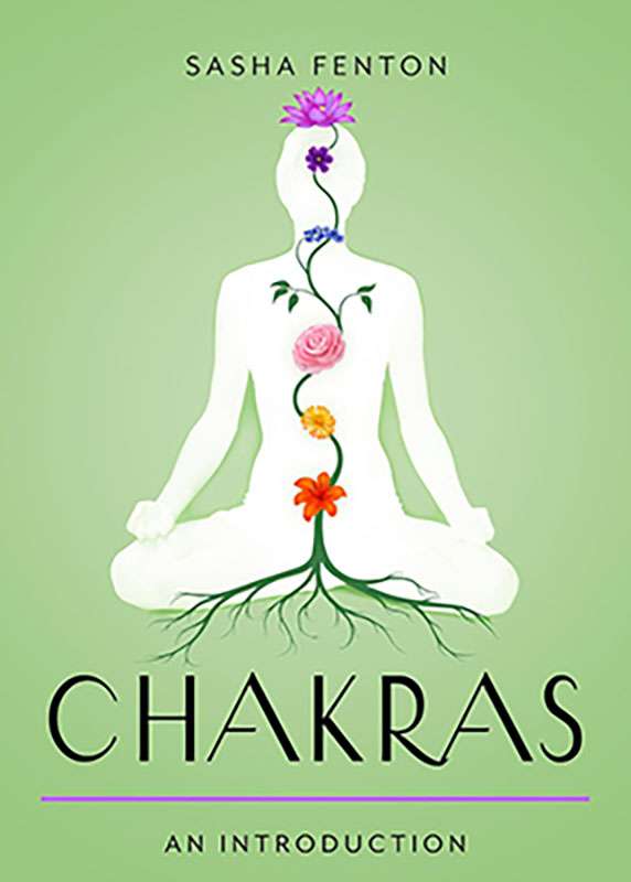 Chakras An Introduction book by Sasha Fenton showing beginner-friendly chakra guide cover with seven chakra symbols