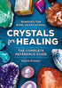 Crystals for Healing book cover by Karen Frazier featuring a colorful arrangement of polished gemstones and crystal specimens