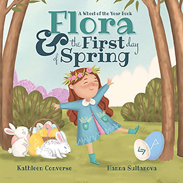 Flora and the First Day of Spring kids hardcover book by Converse and Sultanova showing spring nature illustration on cover for children