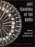 Lost Teachings of the Runes book cover featuring a circular arrangement of Elder Futhark rune symbols — Ingrid Kincaid Red Wheel Weiser paperback.