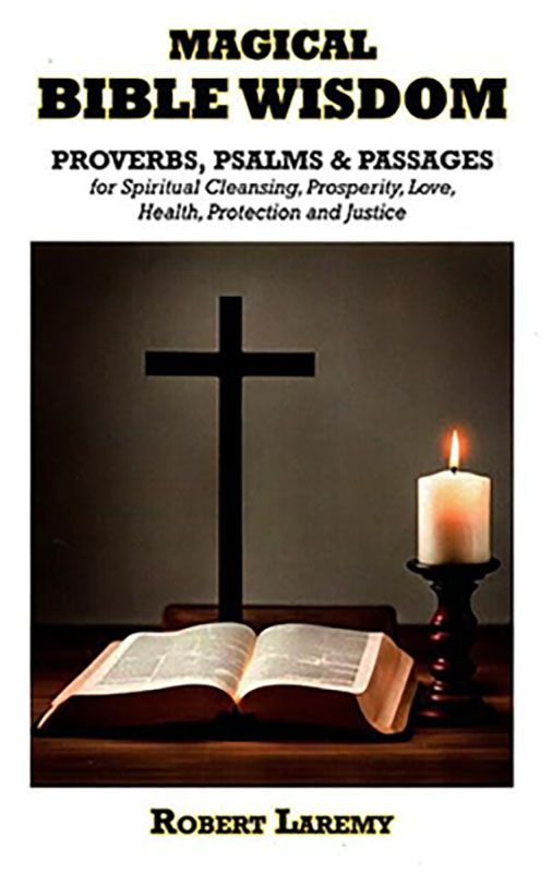 Magical Bible Wisdom book cover by Robert Laremy — black background with gold text for this hoodoo psalm magic and biblical spellwork guide.
