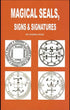 Four mystical seals arranged on an orange background with title &