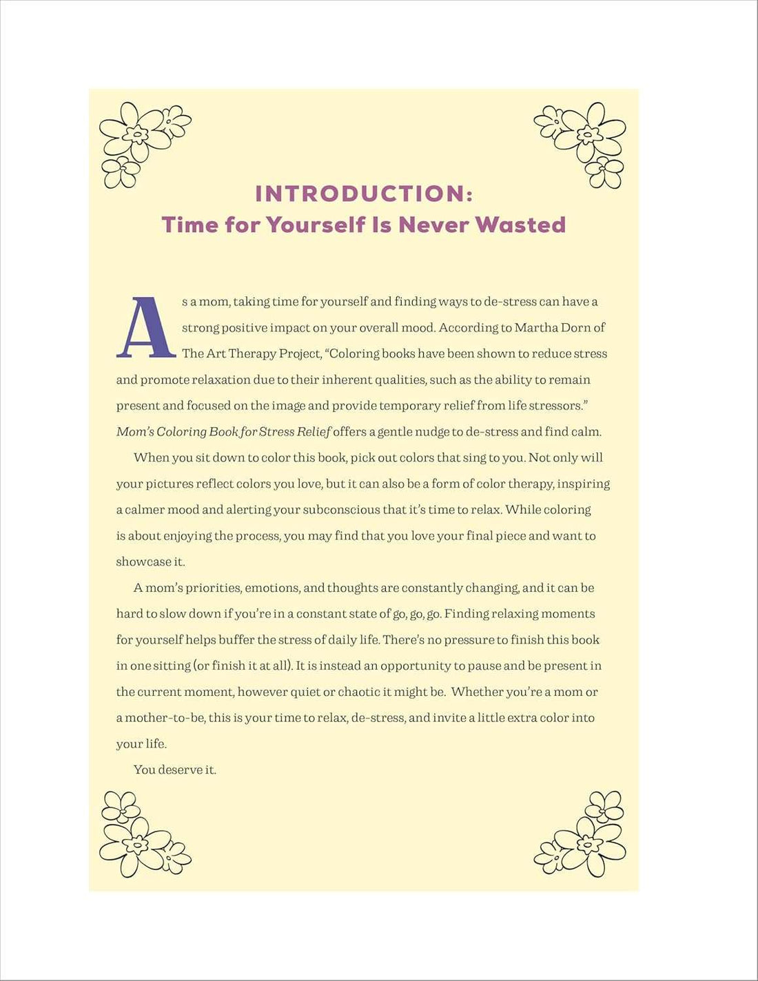 Interior page of Mom&