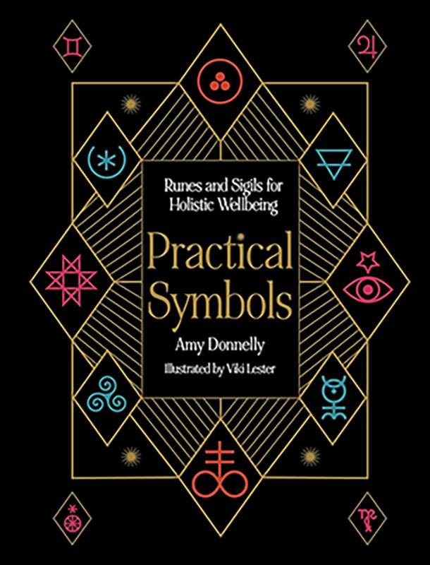 Practical Symbols hardcover book by Amy Donnelly featuring intricate geometric and sacred symbol designs on the cover