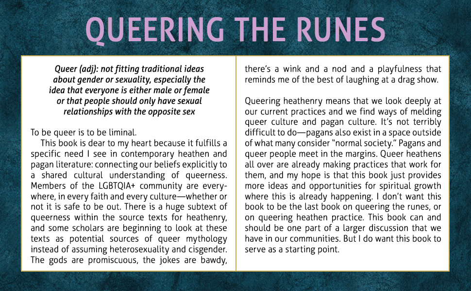 Queering the Runes: Reclaiming Ancestral Wisdom in Rune Magic and Mythology, by Siri Vincent Plouff