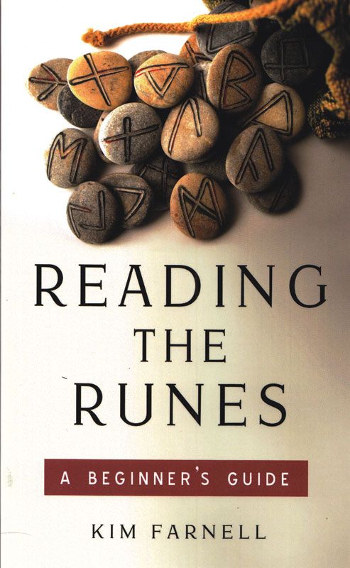 Reading the Runes by Kim Farnell book cover — beginner guide to Elder Futhark runes with Norse-inspired cover artwork on a paperback edition.