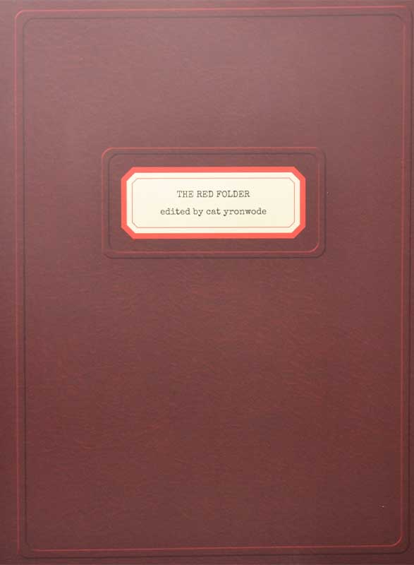 Maroon book cover with cream label for Red Folder by Catherine Yronwode a practitioner hoodoo workshop lessons guide in oversized paperback format