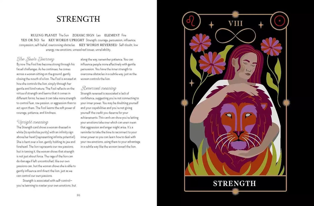 Detail page from Tarot Magick book with spell and ritual guidance for practitioners