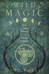 Wild Magic book cover by Danu Forest featuring a mystical green background with Celtic symbols and a central figure in natural forest setting.