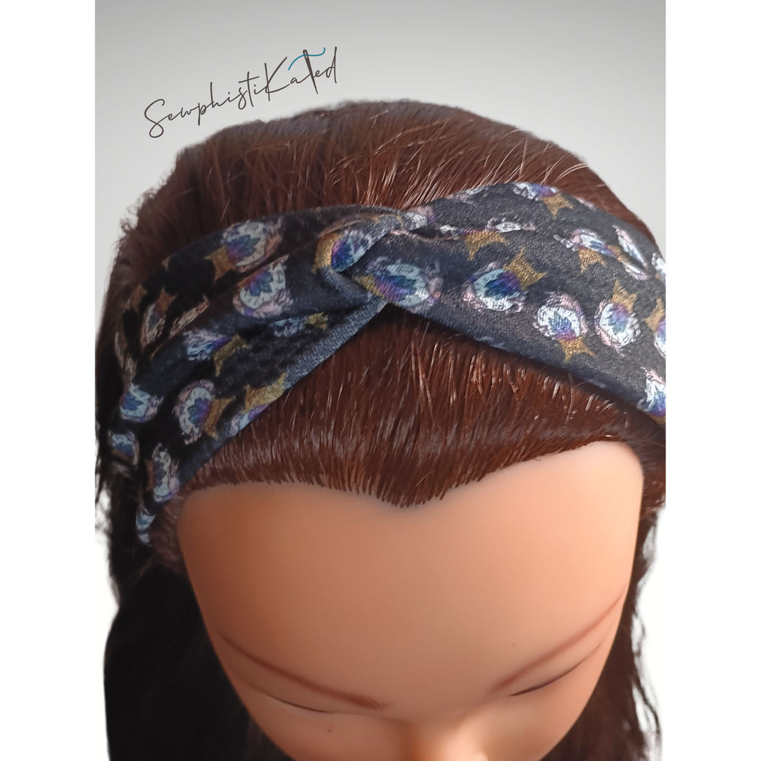 Black Crystal Ball Headband &amp; Scrunchie – Witchy Hair Accessories