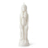 White wax female figure candle 8 inches — sympathetic magic ritual candle in woman form for healing, purification, and female empowerment hoodoo spell work.