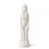 White wax female figure candle 8 inches — sympathetic magic ritual candle in woman form for healing, purification, and female empowerment hoodoo spell work.