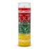 Road Opener / Abre Camino 7-day jar candle with tricolor red, green, and yellow layers — ritual candle for clearing blocked paths in health, business, and relationships.