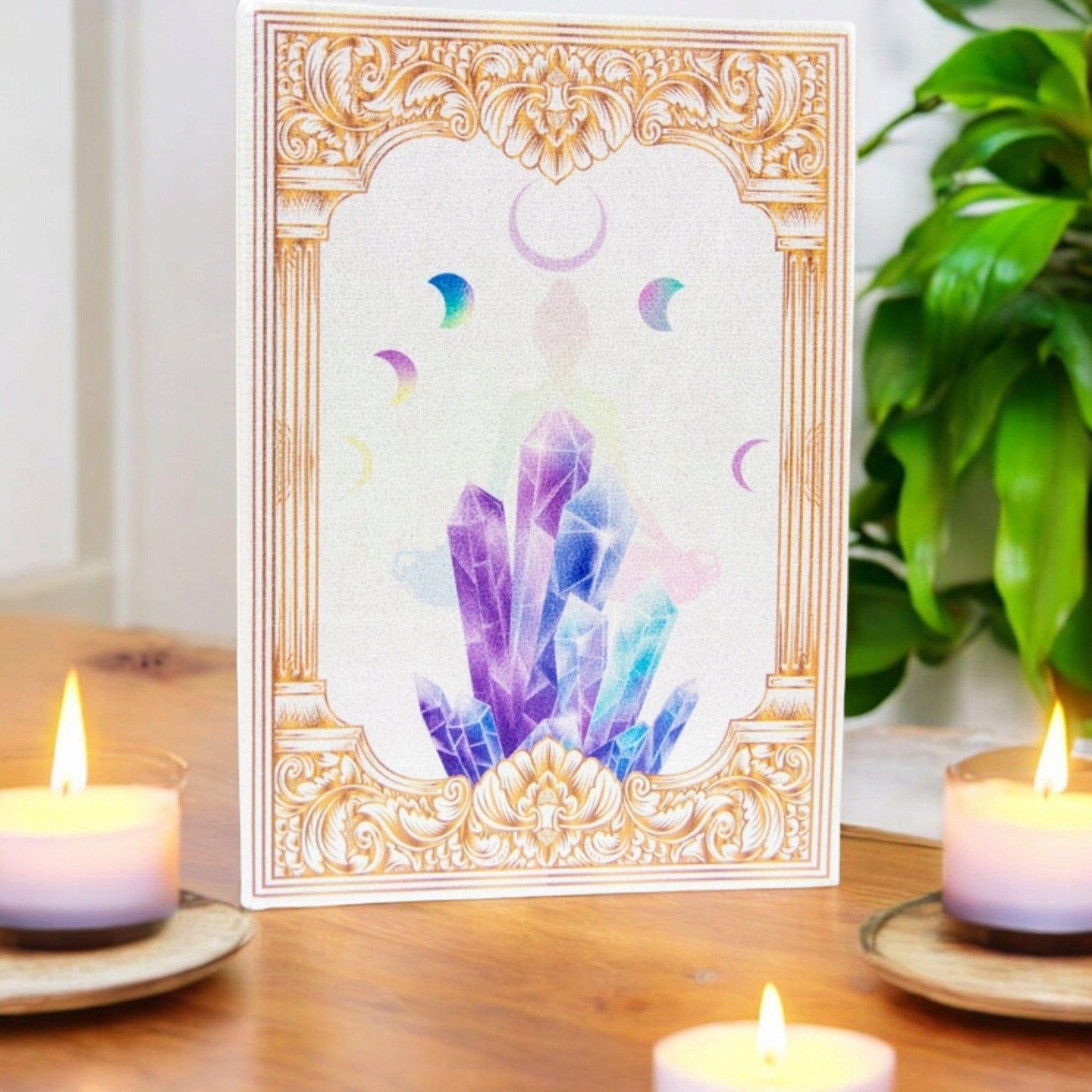 Chakra Crystal Vegan Leather Journal – Healing, Goal Tracking &amp; Daily Planner