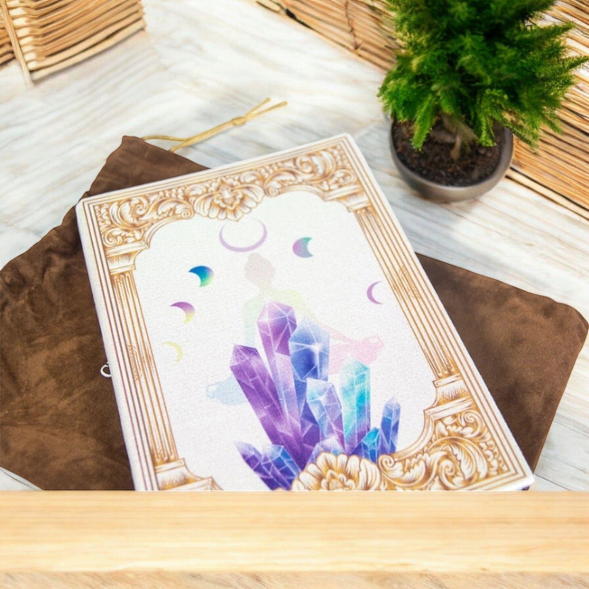 Chakra Crystal Vegan Leather Journal – Healing, Goal Tracking &amp; Daily Planner
