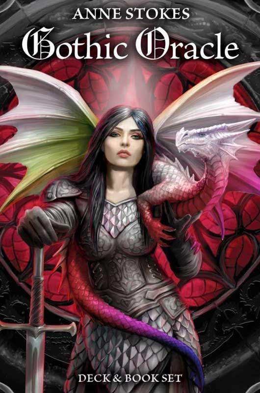 Anne Stokes Gothic Oracle deck box and guidebook by Steven Bright with dark fantasy card art