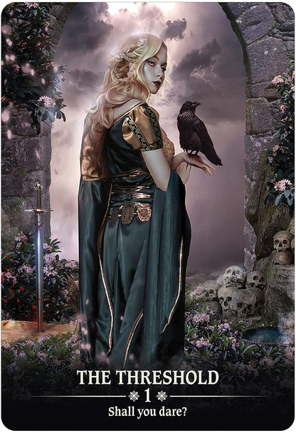 Dark Light Oracle spread of multiple cards face up showing the deck&