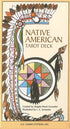 Native American Tarot deck cover showing a geometric circular design with a standing figure and bold &