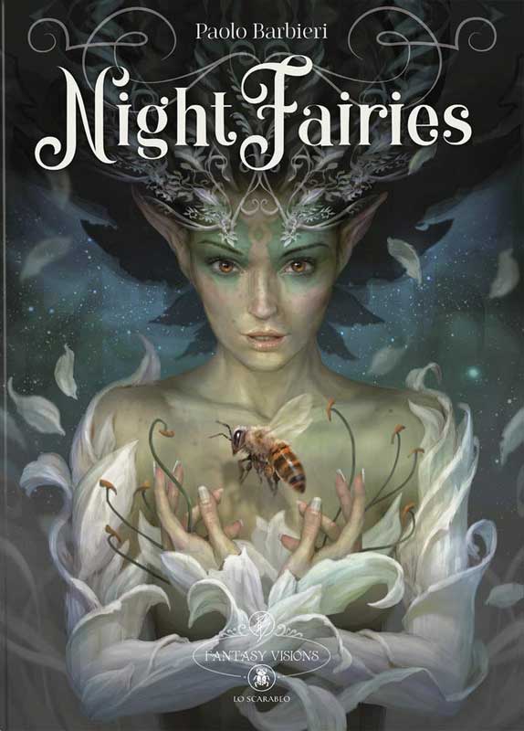 Night Fairies Oracle deck box by Paolo Barbieri featuring dark fantasy fairy illustration card art