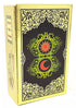 Gold Rider-Waite Tarot deck box featuring classic RWS imagery with luxurious metallic gilded foil decorative treatment