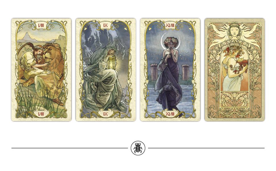 Tarot Mucha – Art Nouveau-Inspired 78-Card Tarot Deck &amp; Guidebook, by Massaylia &amp; Dosenzo