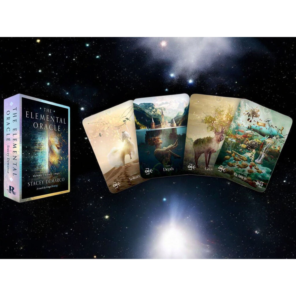 Elemental Oracle Deck by Stacey Demarco – 44 Card Alchemical &amp; Elemental Wisdom Set
